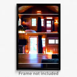 Pixel Art Poster - Perfect Cabin (8 Bit Psychedelic Trippy Video Game Print)