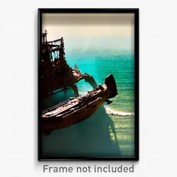 Pixel Art Poster - Famous Sea Wreck (8 Bit Psychedelic Trippy Video Game Print)