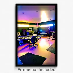 Pixel Art Poster - Attractive Music Studio (8 Bit Psychedelic Video Game Print)