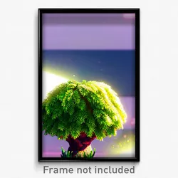 Pixel Art Poster - Cute Bush (8 Bit Psychedelic Trippy Weird Video Game Print)