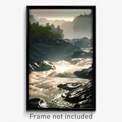 Pixel Art Poster - Grimy Rapids (8 Bit Psychedelic Trippy Video Game Print)