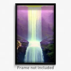 Pixel Art Poster - Vacant Cascade (8 Bit Psychedelic Trippy Video Game Print)