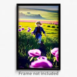 Pixel Art Poster - Stunning Pasture (8 Bit Psychedelic Trippy Video Game Print)