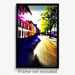 Pixel Art Poster - Sunny Copenhagen (8 Bit Psychedelic Trippy Video Game Print)