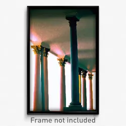Pixel Art Poster - Tremendous Column (8 Bit Psychedelic Trippy Video Game Print)