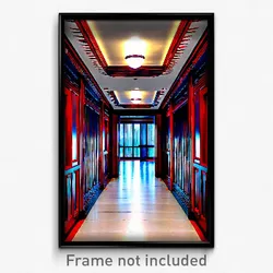 Pixel Art Poster - Flawless Hallway (8 Bit Psychedelic Trippy Video Game Print)