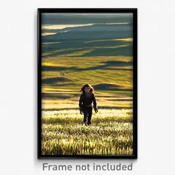 Pixel Art Poster - Wide Grassland (8 Bit Psychedelic Trippy Video Game Print)