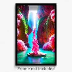 Pixel Art Poster - Famous Shoals (8 Bit Psychedelic Trippy Video Game Print)