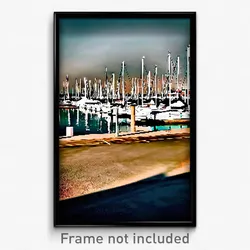 Pixel Art Poster - Vacant Marina (8 Bit Psychedelic Trippy Video Game Print)