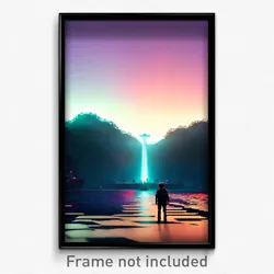 Pixel Art Poster - Secret Delta (8 Bit Psychedelic Trippy Video Game Print)