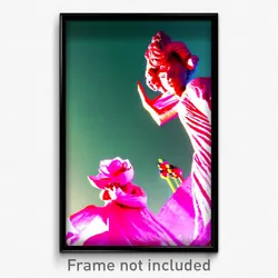 Pixel Art Poster - Rosy Statue (8 Bit Psychedelic Trippy Weird Video Game Print)