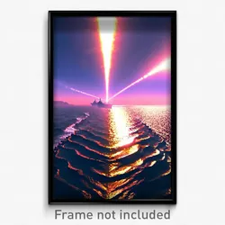 Pixel Art Poster - Prestigious Strait (8 Bit Psychedelic Video Game Print)