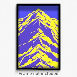 Pixel Art Poster - Zany Mountain (8 Bit Psychedelic Trippy Video Game Print)