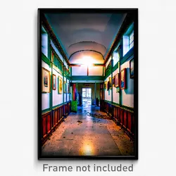Pixel Art Poster - Abandoned Gallery (8 Bit Psychedelic Trippy Video Game Print)