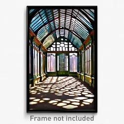 Pixel Art Poster - Made Up Conservatory (8 Bit Psychedelic Video Game Print)