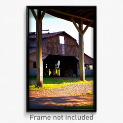Pixel Art Poster - Elderly Barn (8 Bit Psychedelic Trippy Video Game Print)