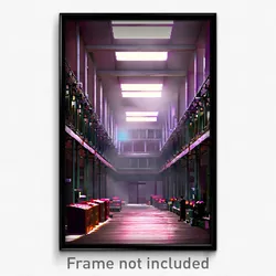Pixel Art Poster - Exotic Factory (8 Bit Psychedelic Trippy Video Game Print)