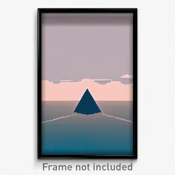 Pixel Art Poster - Triangular Flood Plain (8 Bit Psychedelic Video Game Print)