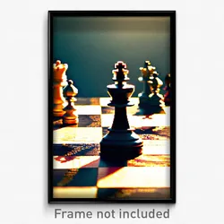 Pixel Art Poster - Familiar Chess (8 Bit Psychedelic Trippy Video Game Print)
