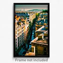 Pixel Art Poster - Rundown French City (8 Bit Psychedelic Video Game Print)