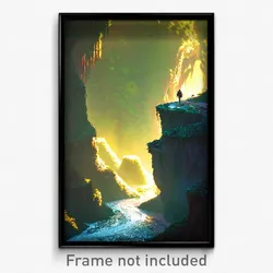 Pixel Art Poster - Mushy Ravine (8 Bit Psychedelic Trippy Video Game Print)
