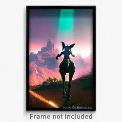 Pixel Art Poster - Pure Kingdom (8 Bit Psychedelic Trippy Video Game Print)