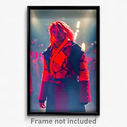 Pixel Art Poster - Red Aerie (8 Bit Psychedelic Trippy Weird Video Game Print)