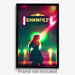 Pixel Art Poster - Gracious Schnitzel (8 Bit Psychedelic Video Game Print)