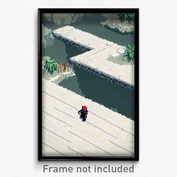 Pixel Art Poster - Cute Battlefield (8 Bit Psychedelic Trippy Video Game Print)