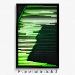 Pixel Art Poster - Green Grate (8 Bit Psychedelic Trippy Weird Video Game Print)