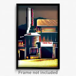 Pixel Art Poster - Crazy Mill (8 Bit Psychedelic Trippy Weird Video Game Print)
