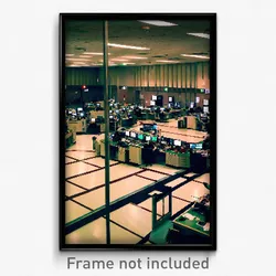 Pixel Art Poster - Unkempt Stock Trading Floor (8 Bit Video Game Print)