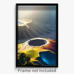 Pixel Art Poster - Miniature Crater (8 Bit Psychedelic Trippy Video Game Print)