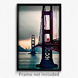 Pixel Art Poster - Gloomy San Francisco (8 Bit Psychedelic Video Game Print)