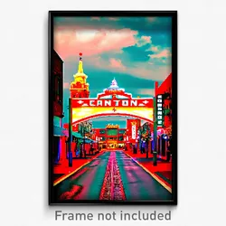 Pixel Art Poster - Shiny Canton (8 Bit Psychedelic Trippy Video Game Print)
