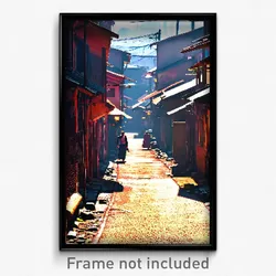 Pixel Art Poster - Conventional Slum (8 Bit Psychedelic Trippy Video Game Print)