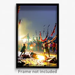 Pixel Art Poster - Tattered Festival (8 Bit Psychedelic Trippy Video Game Print)
