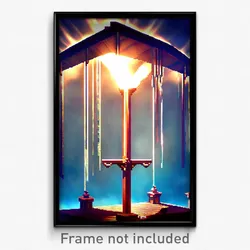 Pixel Art Poster - Majestic Gallows (8 Bit Psychedelic Trippy Video Game Print)