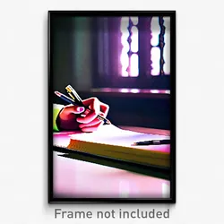 Pixel Art Poster - Notable Pen (8 Bit Psychedelic Trippy Weird Video Game Print)