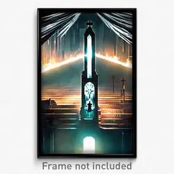Pixel Art Poster - Wiry Sepulchre (8 Bit Psychedelic Trippy Video Game Print)