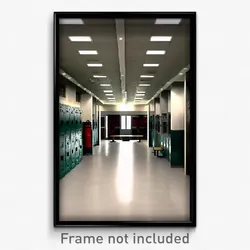 Pixel Art Poster - Drab Locker Room (8 Bit Psychedelic Trippy Video Game Print)