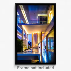 Pixel Art Poster - Adorable Modern Architecture (8 Bit Video Game Print)