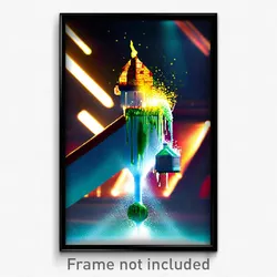 Pixel Art Poster - Liquid Gable (8 Bit Psychedelic Trippy Video Game Print)