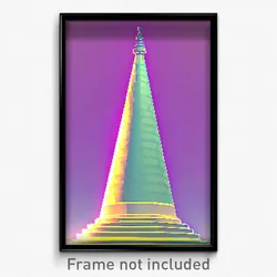 Pixel Art Poster - Grandiose Cone (8 Bit Psychedelic Trippy Video Game Print)