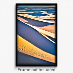 Pixel Art Poster - Humongous Dunes (8 Bit Psychedelic Trippy Video Game Print)