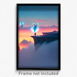 Pixel Art Poster - Important Dreamscape (8 Bit Psychedelic Video Game Print)