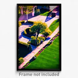Pixel Art Poster - Notable Yard (8 Bit Psychedelic Trippy Video Game Print)