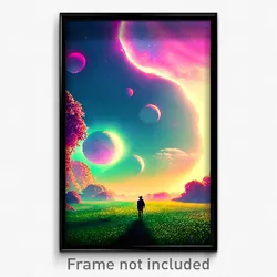 Pixel Art Poster - Brisk Dreamscape (8 Bit Psychedelic Trippy Video Game Print)