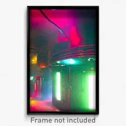 Pixel Art Poster - Wiggly Boiler Room (8 Bit Psychedelic Video Game Print)