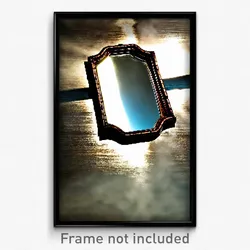 Pixel Art Poster - Bronze Mirror (8 Bit Psychedelic Trippy Video Game Print)